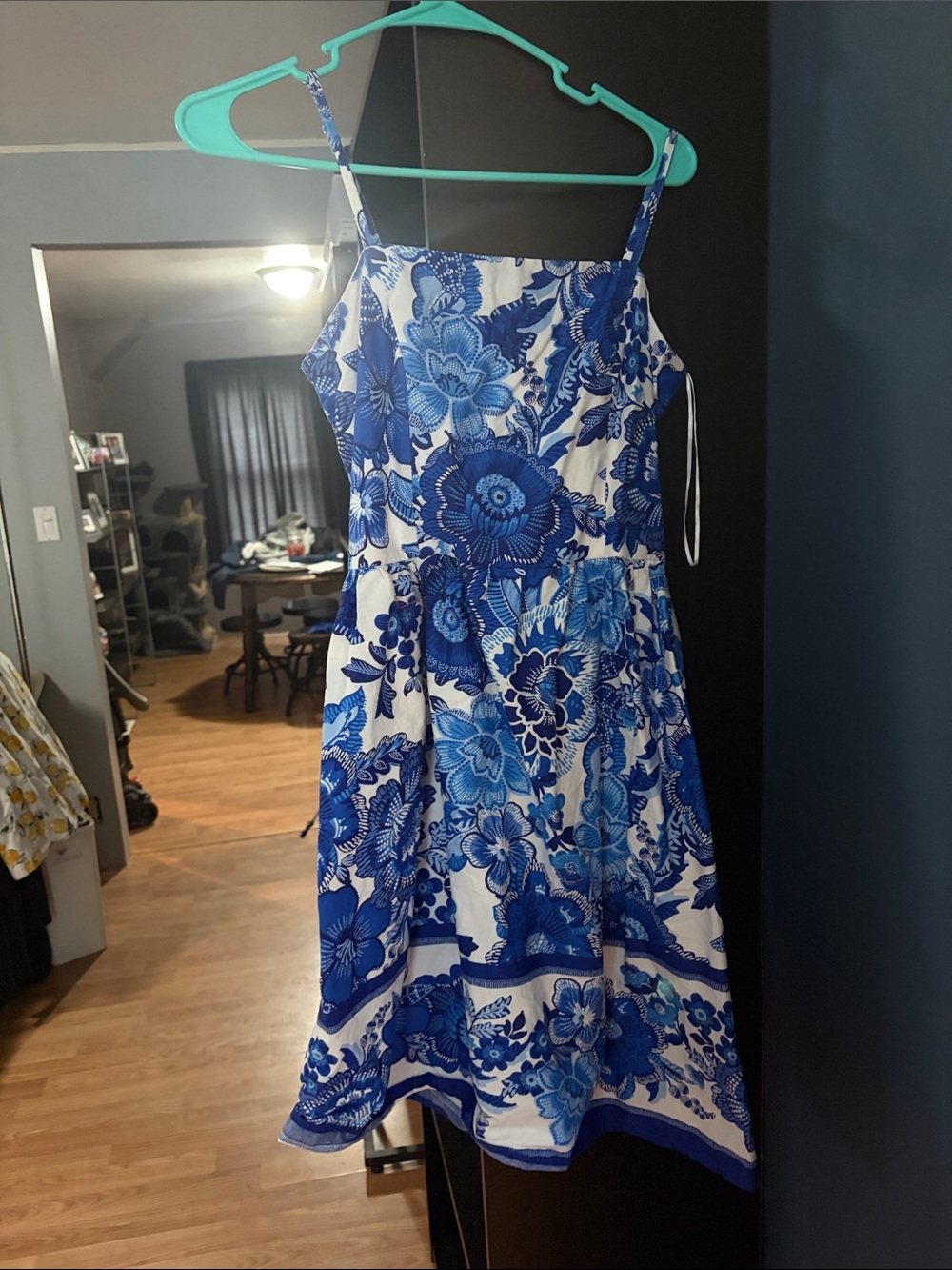 Joie Blue and White Floral Midi Sundress